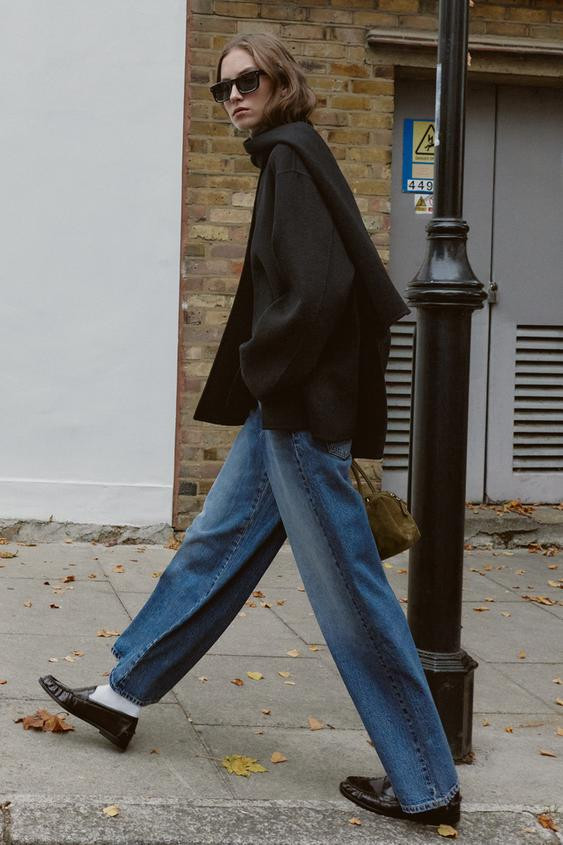 SHORT WOOL COAT WITH SCARF | Zara UK