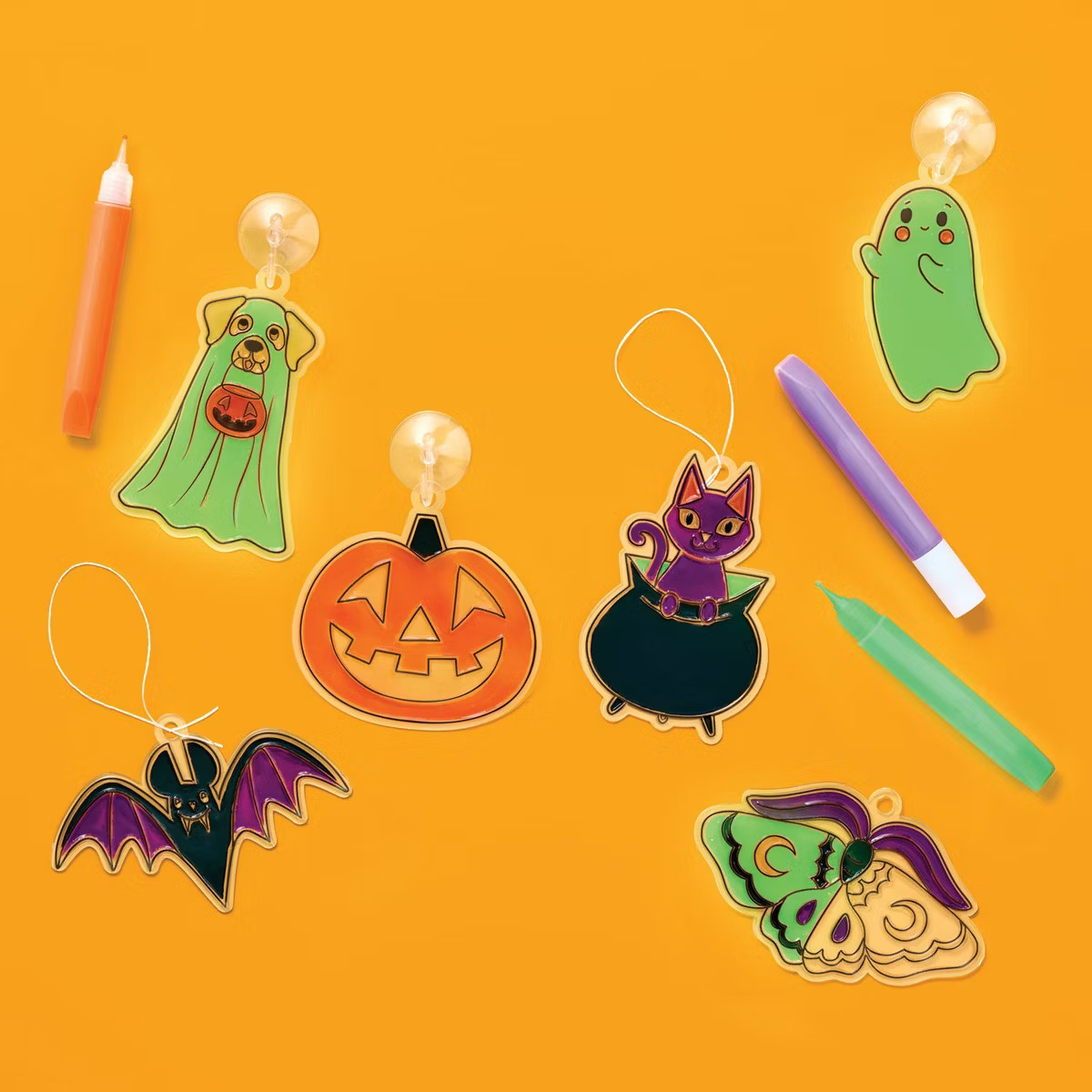 6ct Halloween Characters Suncatchers Craft Kit - Mondo Llama™ | Target