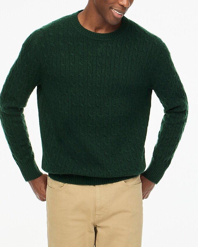 Cable crewneck sweater in extra-soft yarn | J.Crew Factory