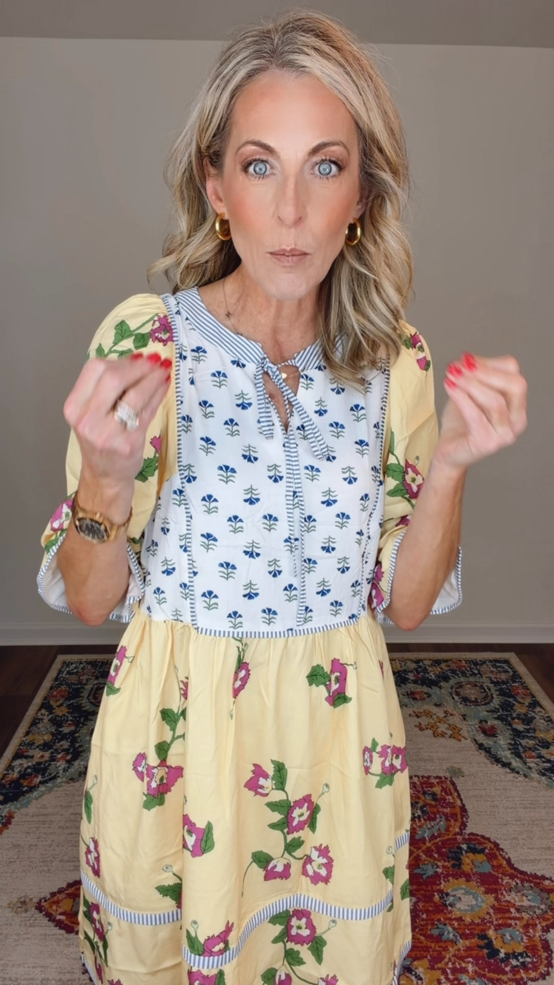 The prettiest spring dress with bold floral sleeves—lightweight, comfy, and so fun! Wearing size small. 



Part 3 of my 3AM Amazon order and I’m officially convinced late-night scrolling is my cardio. 😂 These are the kind of pieces that make getting dressed EASY—cute, comfy, polished, and somehow giving “I tried” even when you didn’t. Comment AMAZON and I’ll send you the full roundup!

From the striped dress to the wide leg jeans, to the floral dresses that look way more expensive than they are… every single piece is a spring win.

✔️ effortless outfits
✔️ teacher-friendly + weekend-ready
✔️ flattering fits
✔️ easy to style with sneakers, sandals, or wedges

Everything is linked + I’m wearing a size small in all.