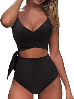 MOOSLOVER Women Leopard Tummy Control One Piece Swimsuits High Neck Monokini Bathing Suits | Amazon (US)