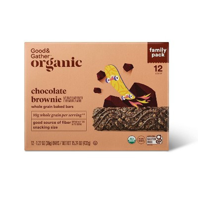 Organic Chocolate Brownie Whole Grain Baked Bar - 15.24oz/12ct - Good & Gather™ | Target