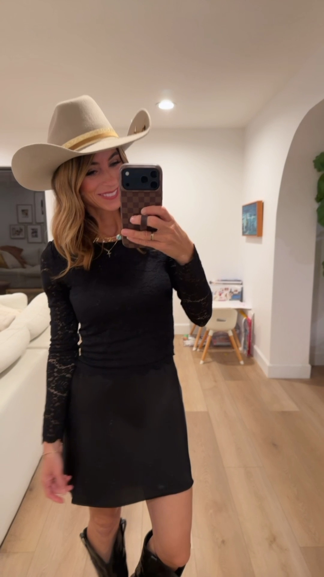 What i wore to a country concert last night!! I shopped Swirl Boutique which is my fav boutique!! They helped me find my look. Went all black, classy chic, little sexy with the lace, meets country. This satin skirt + stretch lace top combo will be perfect for holiday parties, day nights, all the things! 

Cowgirl boots, black boots, country concert, lace top, holiday party, family photo outfit, satin skirt, mini skirtt

#LTKHoliday #LTKSeasonal #LTKOver40