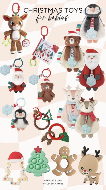 Christmas teethers, stuffies, and toys for babies for their first Christmas stocking, basket, or as gifts  

#LTKkids #LTKbaby #LTKHoliday