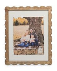 11X14 Matted To 8X10 Scalloped Wood Wall Portrait Frame | TJ Maxx
