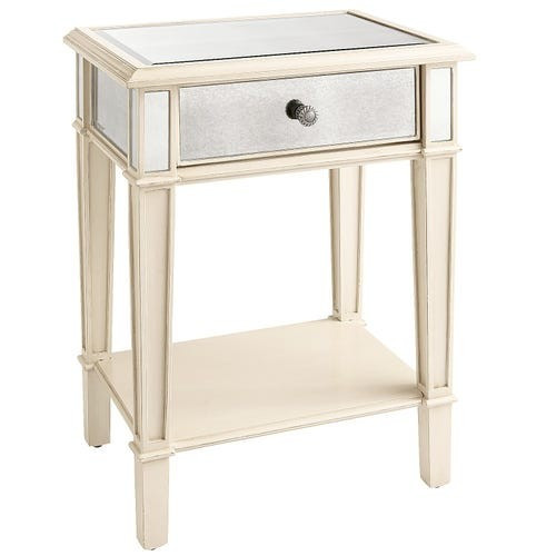 Mirrored Antique White Nightstand | Pier 1 Imports