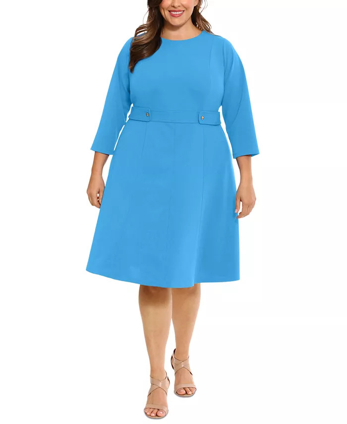 London Times Fit & Flare Dress - Macy's | Macy's