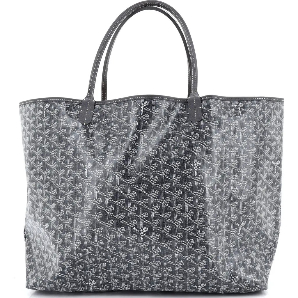 Pre-Owned Goyard Saint Louis Reversible Tote Coated Canvas and Printed Canvas GM in Grey at Nordstrom, Size Medium | Nordstrom