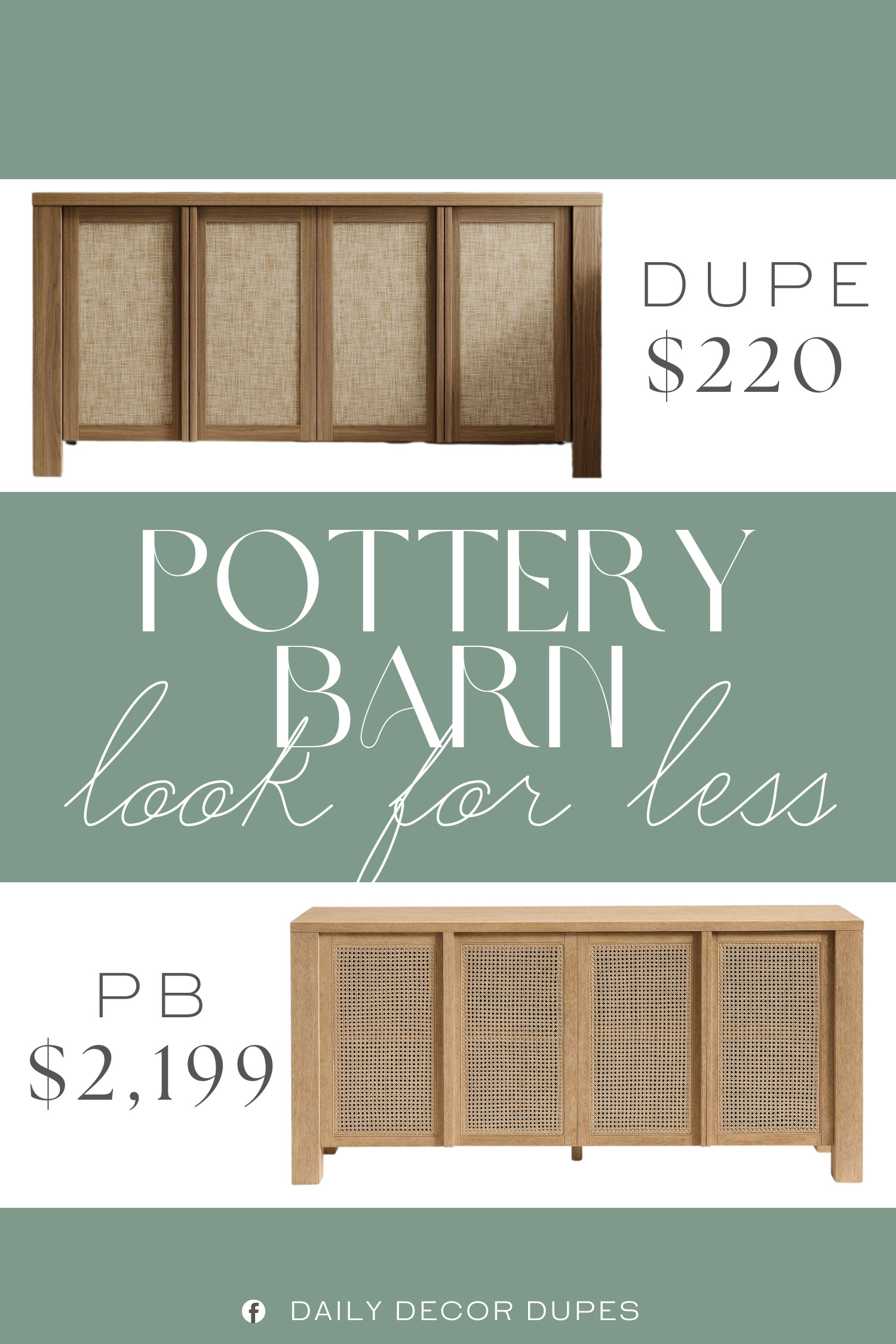 Inspired by Pottery Barn Cane Buffet. Cane Buffet Cabinet. Dining Room Sideboard. Woven Door Cabinet. Farmhouse Buffet Cabinet. Wood Storage Cabinet. Rattan Door Cabinet. Kitchen Storage Cabinet. Rustic Wood Cabinet. 

Home more affordable option find copy cat similar look for less budget friendly affordable cheap cheaper beautiful pretty. Clearance sale coupon code discount code promo code luxury lookalike look a like Inspo inspiration inspired by idea ideas Love like these? I share multiple every day in my FB group.
#potterybarninspired #canebuffet #buffetcabinet #sideboard #credenza #canecabinet #diningroomstorage #modernfarmhouse #furniturefinds 

 #LTKHome