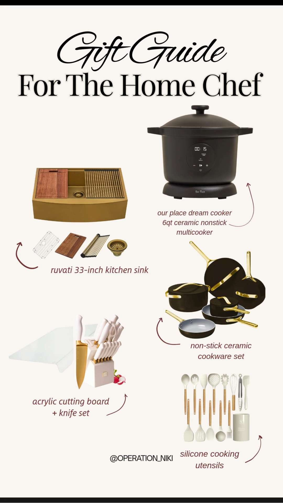 For the one who treats the kitchen like a creative space — elevated essentials that make cooking smoother, cleaner, and more intentional. Pieces that feel good to use and even better to gift. Follow for more @OPERATION_NIKI on IG, TikTok, & Facebook 💛 #HomeChefGifts #KitchenFinds #AmazonGiftGuide #CookingEssentials #KitchenUpgrades #GiftIdeas #AmazonHome #OperationNiki 

 

#LTKfoodie #LTKHome