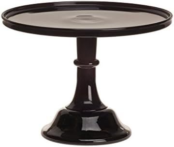 10" Black Milk Glass Cake Stand Plate Bakers Quality | Amazon (US)