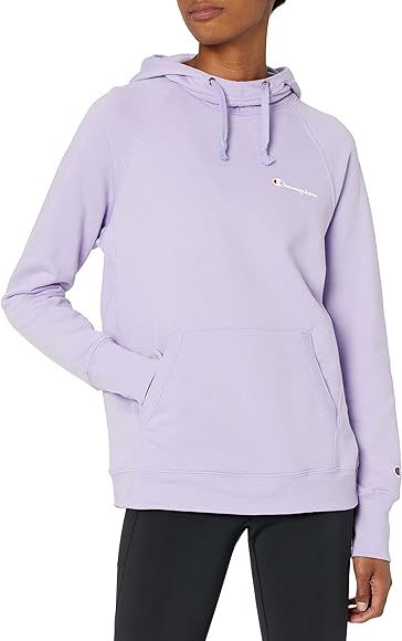 Champion Women's Powerblend Fleece Hoodie, Left Chest Script | Amazon (US)