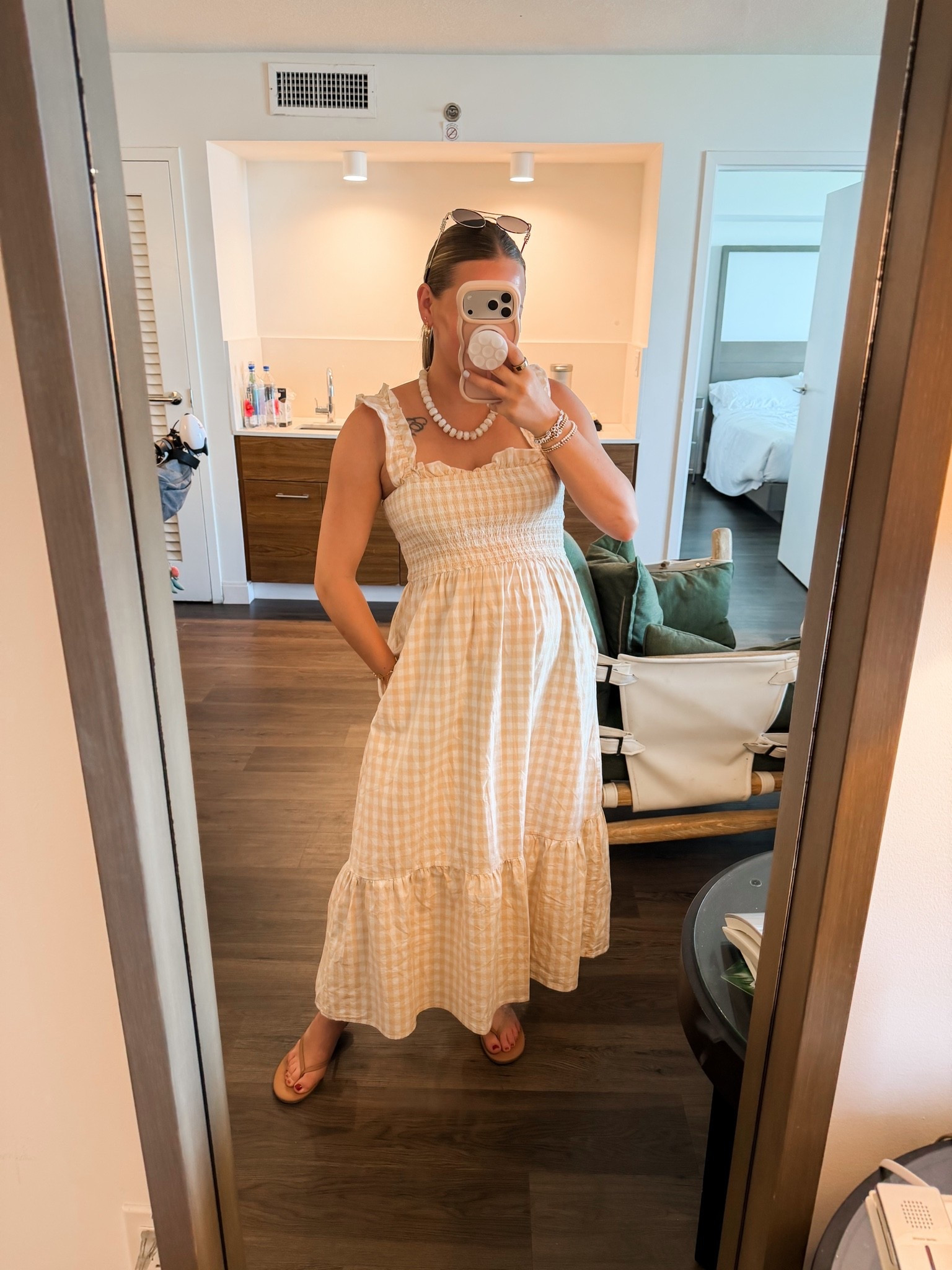 Easy pull down for nursing access! Super stretchy top, definitely bump friendly, wearing size small 
Love these flip flops designer inspired I just ordered the black pair only $9

#LTKSeasonal #LTKootd #LTKPetite