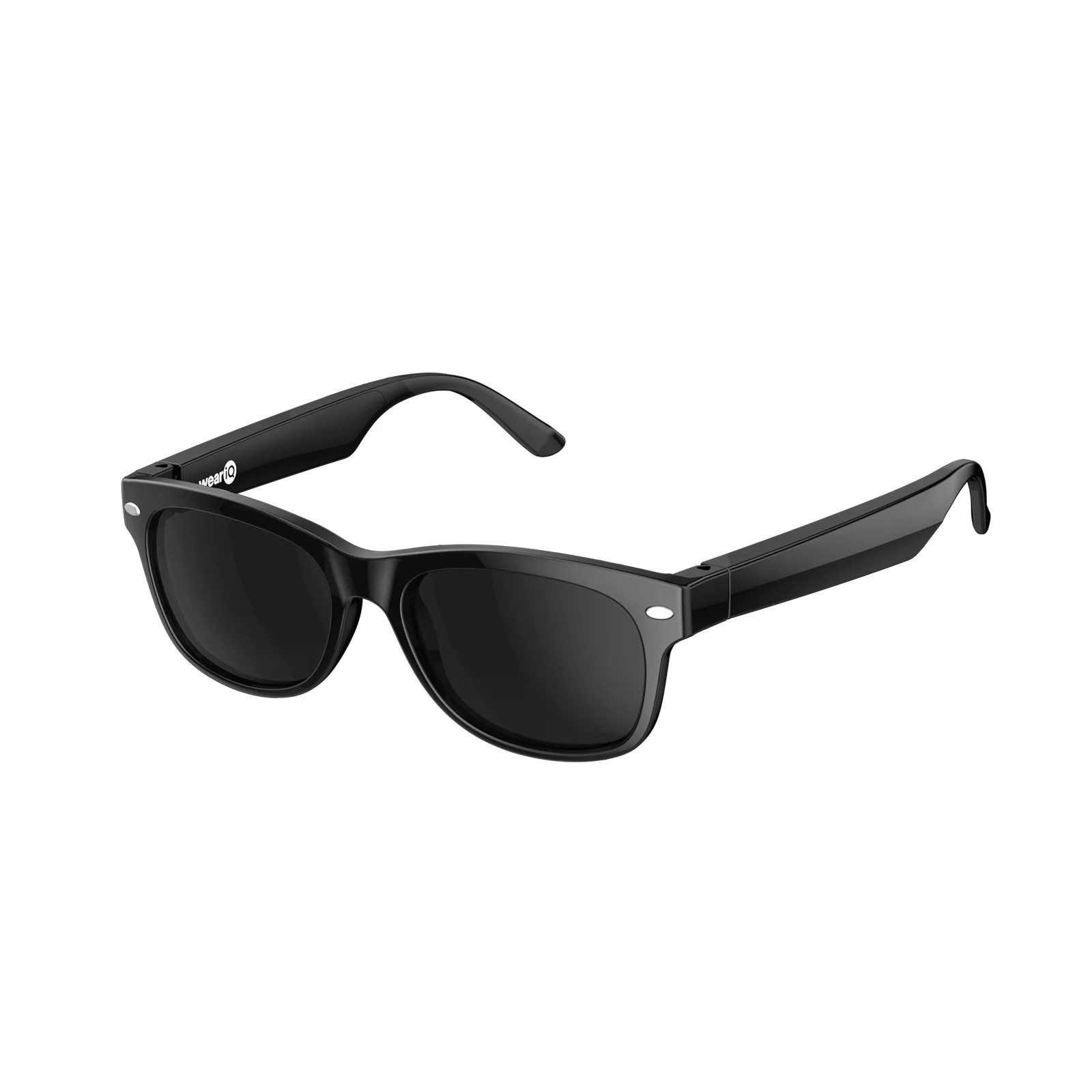 WeariQ Bluetooth Smart Glasses – Shiny Black Audio Sunglasses – Black Polarized Lenses, Open-... | Walmart (US)