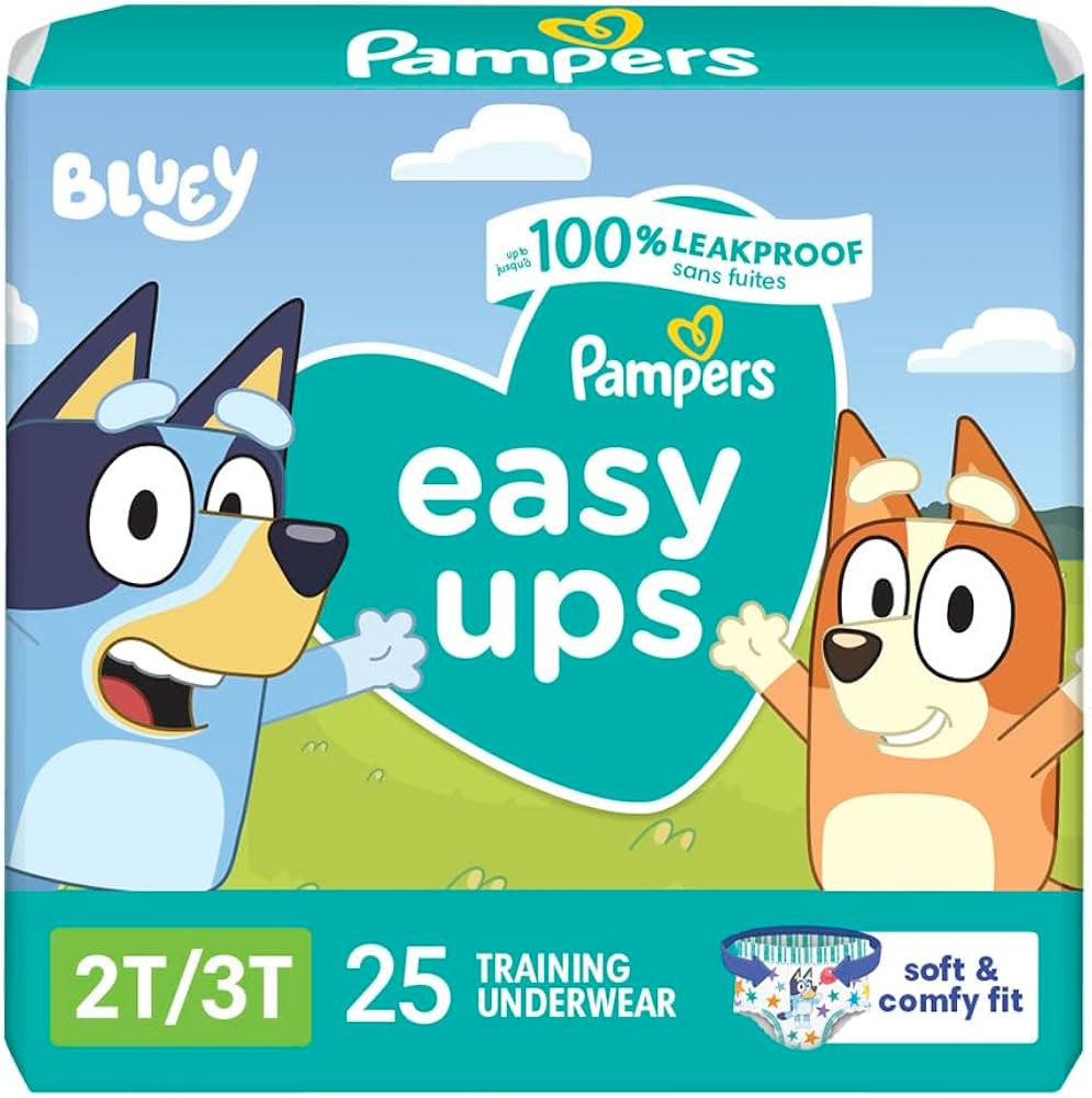 Pampers Training Pants - Easy Ups Boys & Girls Bluey - Size 2T-3T, 25 Count, Children's Potty Und... | Amazon (US)