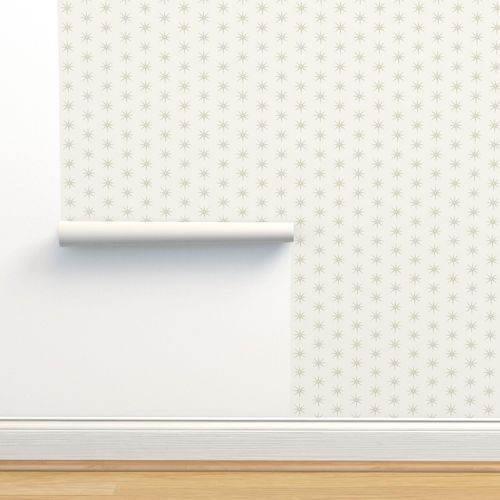 Putty AND CREAM STARS Wallpaper bydanika_herrick | Spoonflower