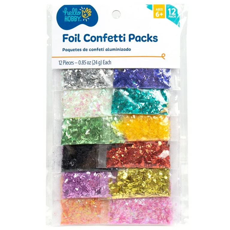 Hello Hobby Foil Confetti, 12-Pack | Walmart (US)