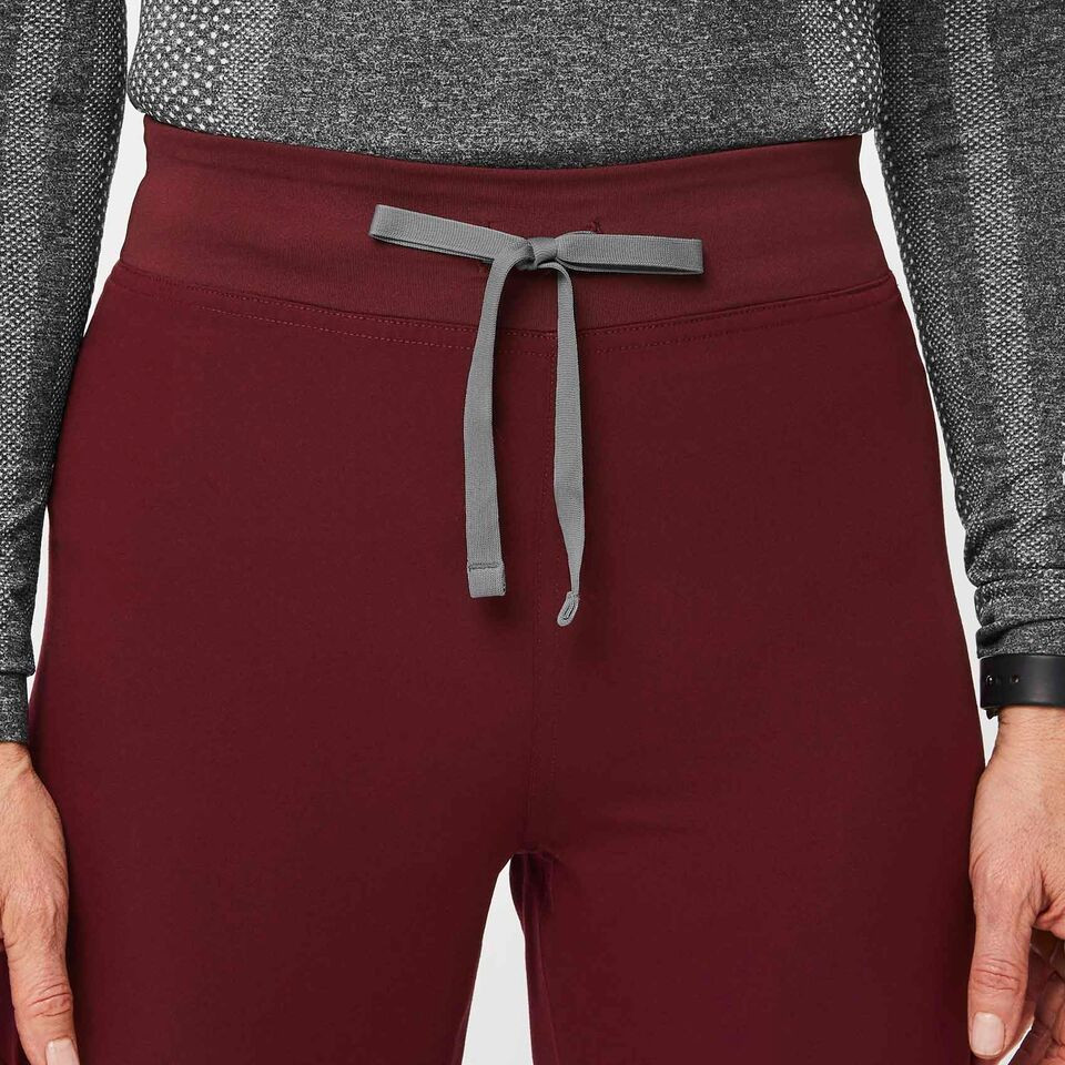 Women’s High Waisted Livingston™ Scrub Pants - Burgundy · FIGS | FIGS