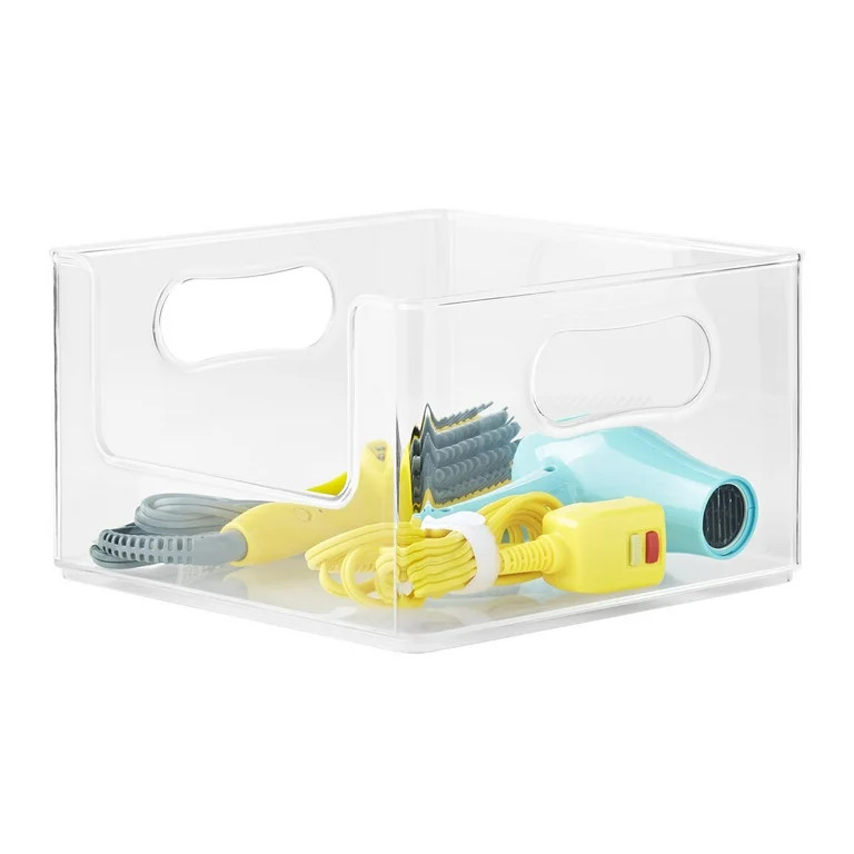 The Home Edit Open Front Bin Clear Plastic Modular Storage System Organizer 10in x10in x 6in | Walmart (US)