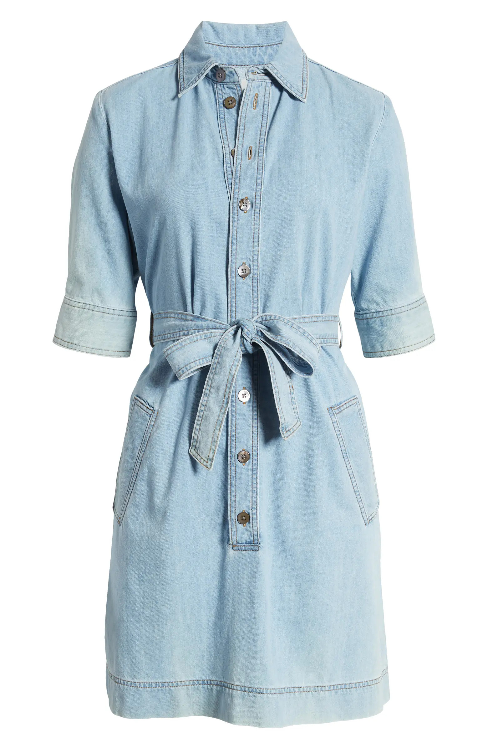 Tie Belt Denim Shirtdress | Nordstrom