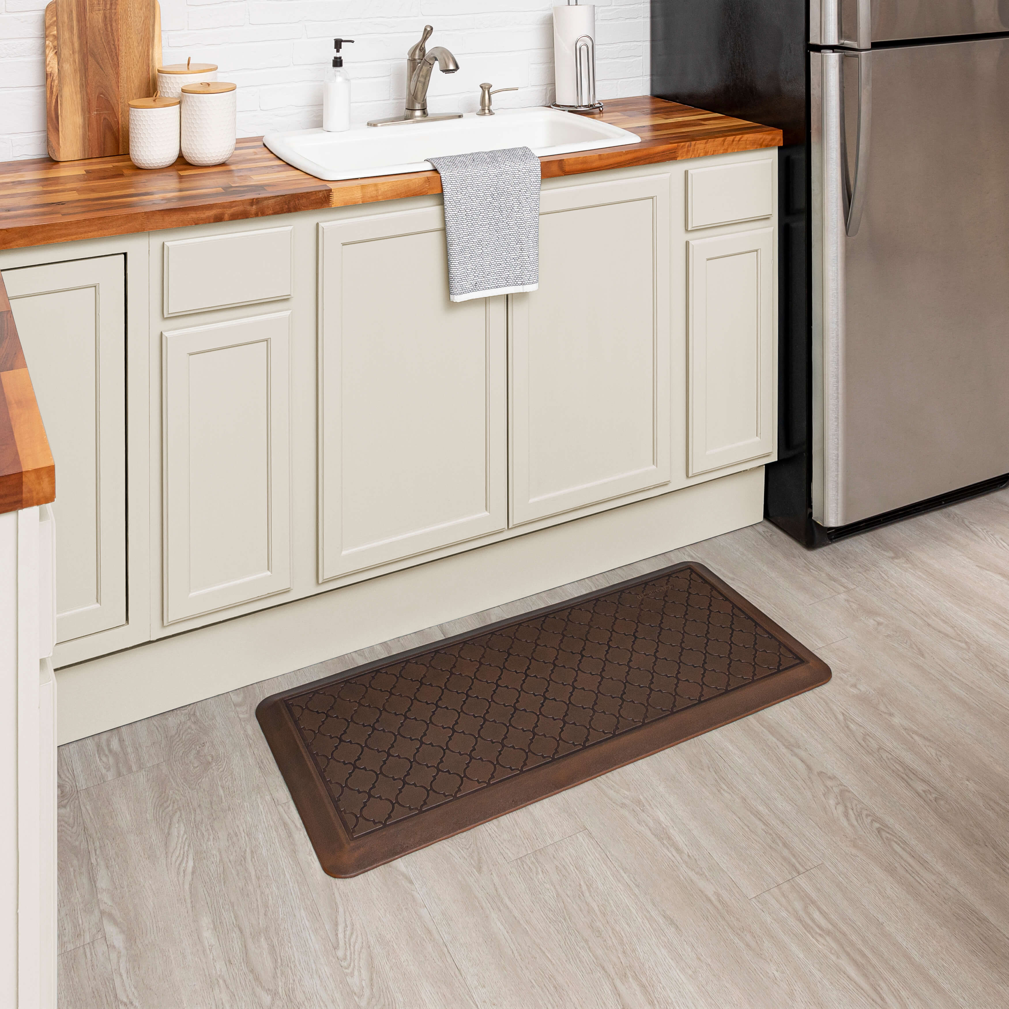 Tempur-Pedic Ultra Comfort Lattice Copper 1' 8" X 3' 6" Kitchen Mat | Covered By Rugs