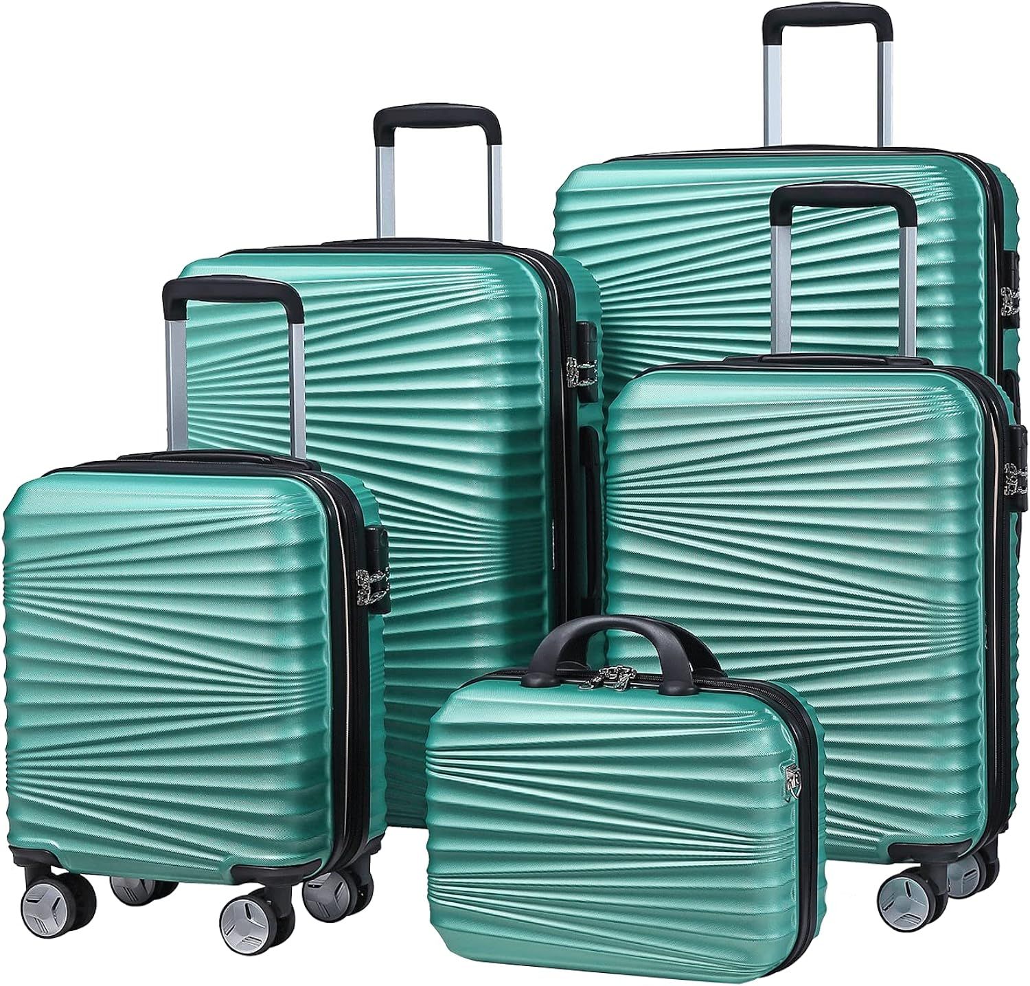 Amazon.com | Luggage 5 Piece Sets, Hard Shell Luggage Set Expandable Carry on Luggage Suitcase with  | Amazon (US)