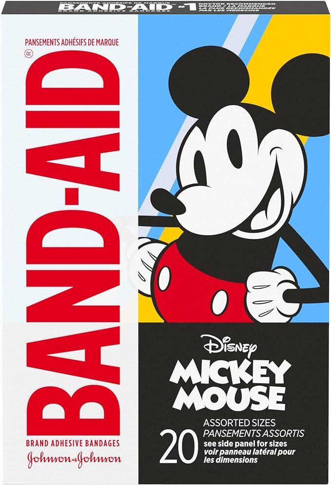 Band-Aid Brand Adhesive Bandages for Minor Cuts & Scrapes, Wound Care Featuring Disney's Mickey M... | Amazon (US)