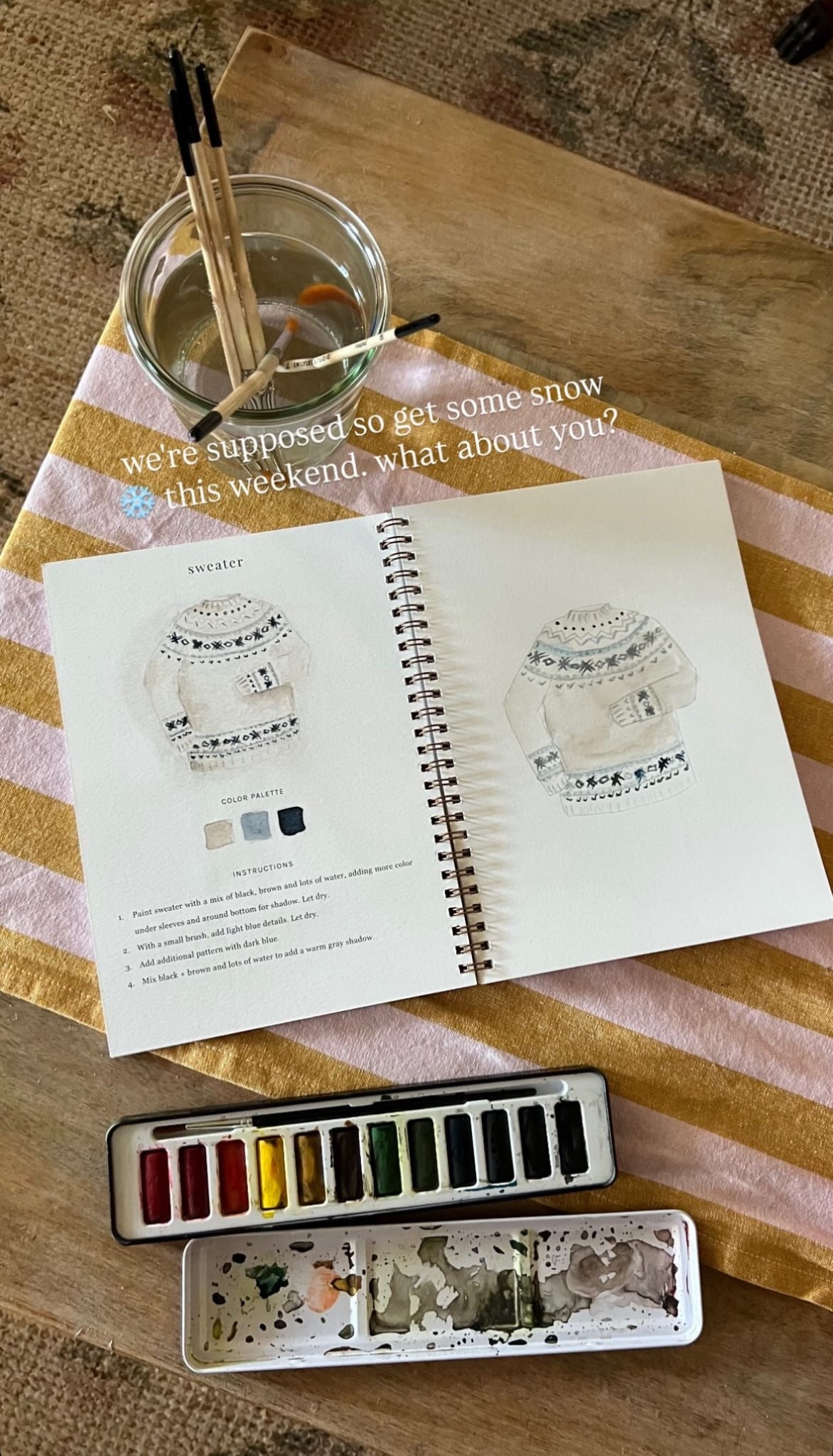 Preparing for more cold weather. The winter watercolor book is the perfect accompaniment! 

#LTKHome #LTKOver40 #LTKdayinmylife