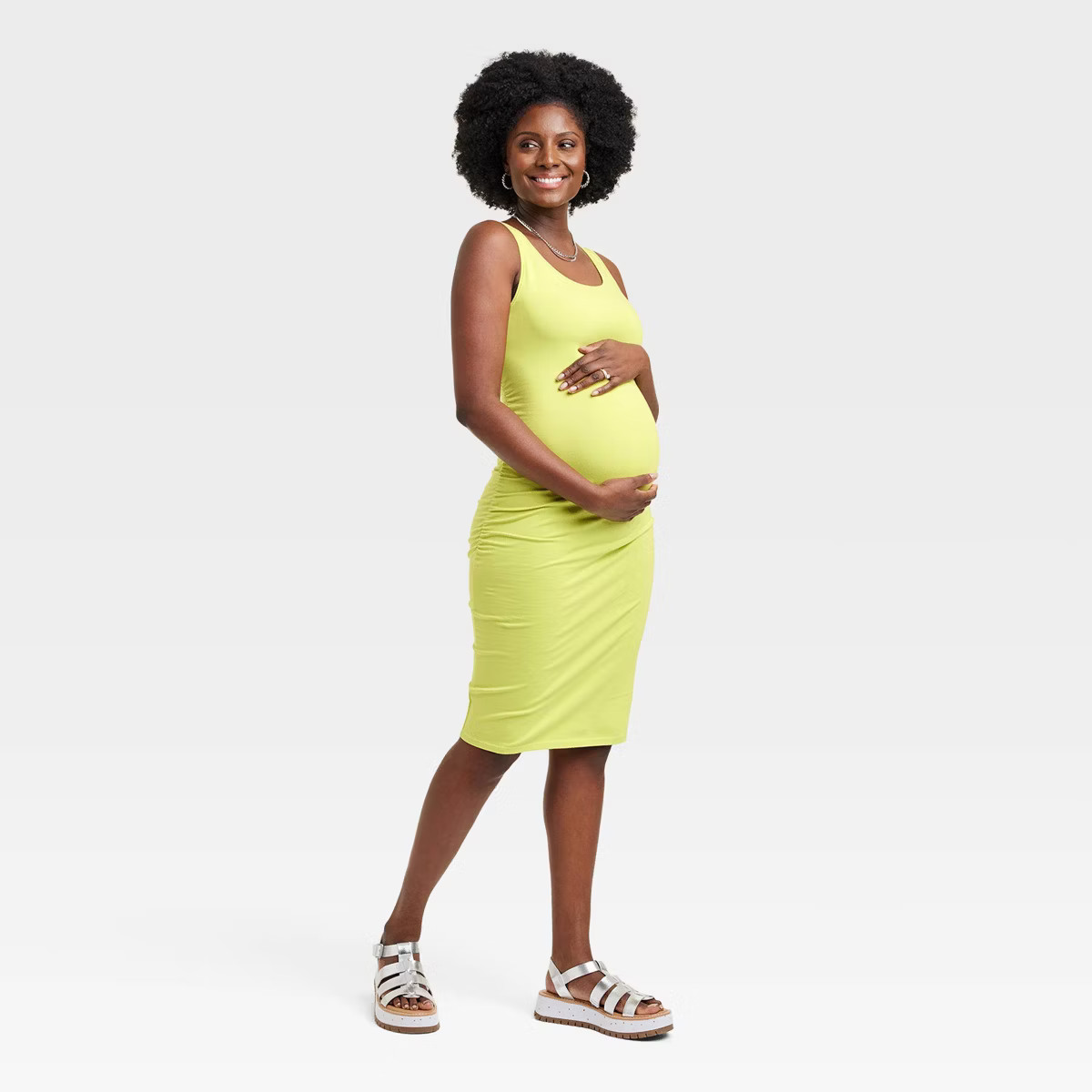 Essential Sleeveless Bodycon Midi Maternity Dress - Isabel Maternity by Ingrid & Isabel™ | Target