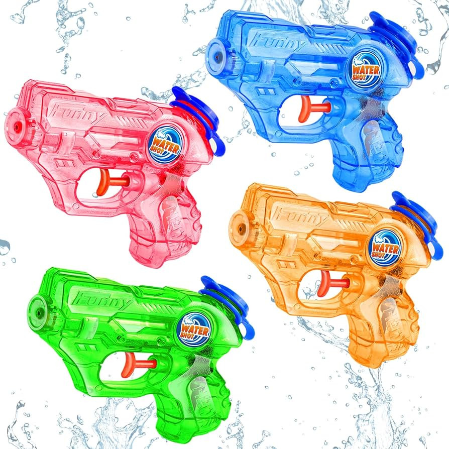 Mini Water Gun for Kids Toddler- 4 Pack Small Water Guns 5-7M Long Range Super Water Soaker Squir... | Amazon (US)