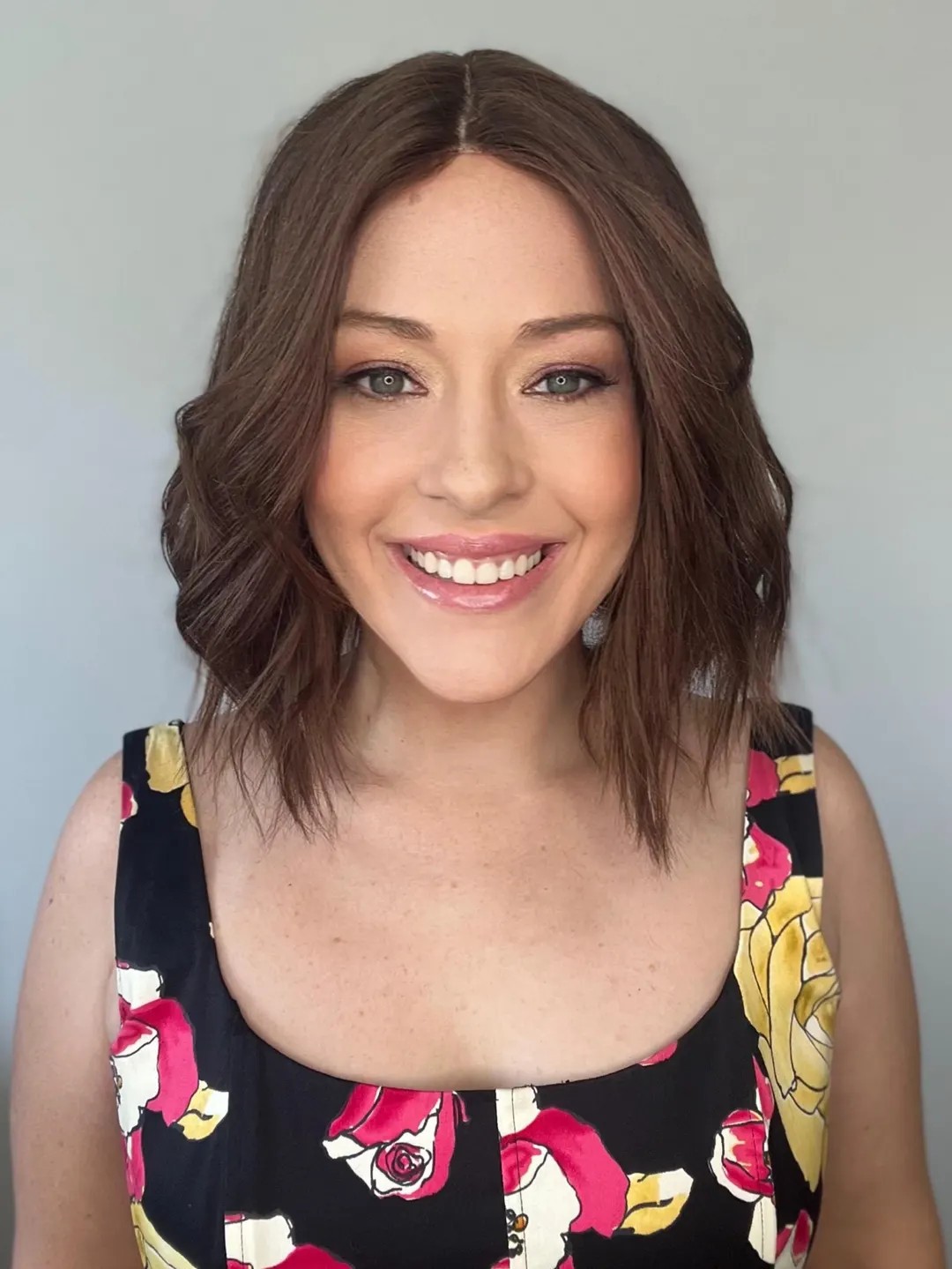 Brown Bob Wig With Curtain Bangs: 100% Human Hair Silkhug Cap - Etsy | Etsy (US)