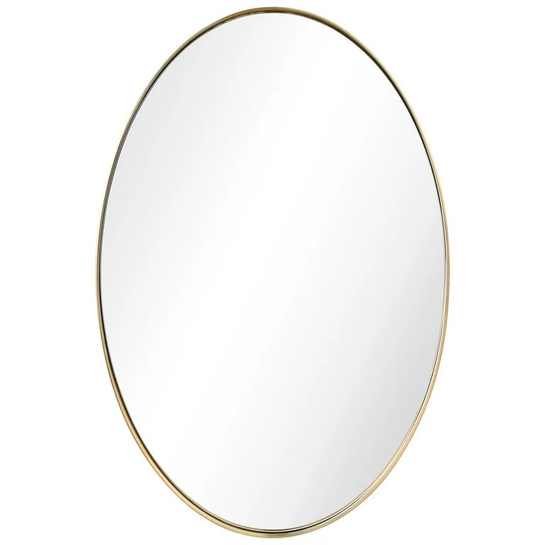 Empire Art Direct Ultra Brushed Gold Stainless Steel Frame Oval Wall Mirror, 24" x 36" x 2", Read... | Walmart (US)