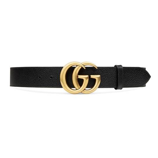 Leather belt with Double G buckle | Gucci (US)