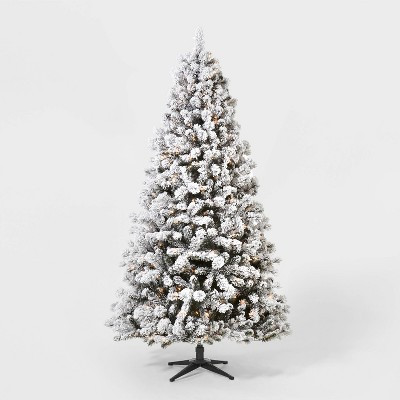 7ft Pre-Lit Flocked Douglas Fir Artificial Tree Clear Lights with AutoConnect - Wondershop™ | Target