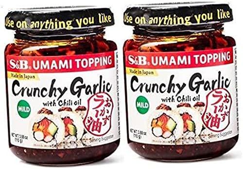 S&B chili oil w/ Crunchy Garlic 3.9 oz (Pack of 2) | Amazon (US)