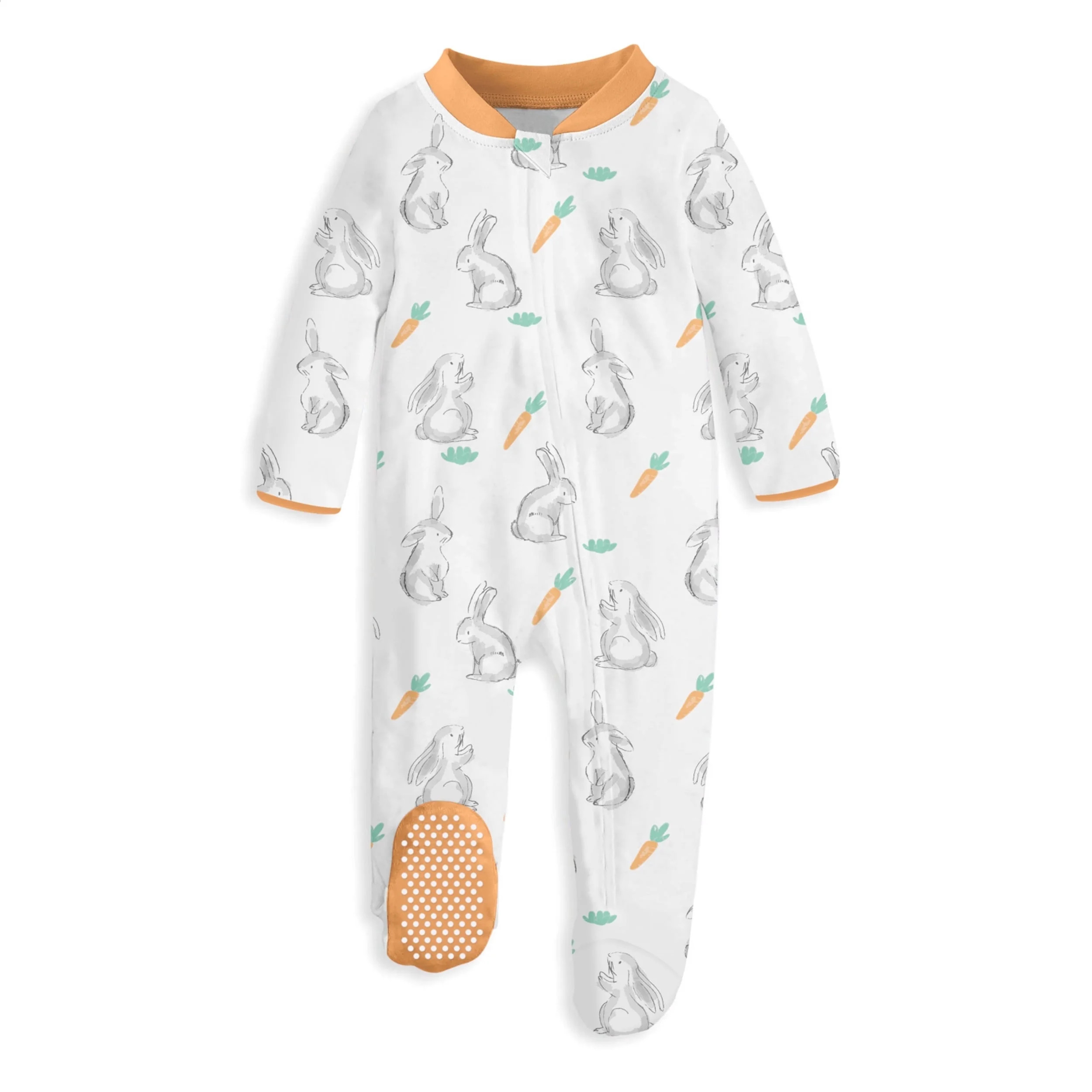 Baby Easter Bunny Footed Pajamas Long Sleeve Zipper One-Piece Footie Sleeper for Girls Boys Infan... | Walmart (US)
