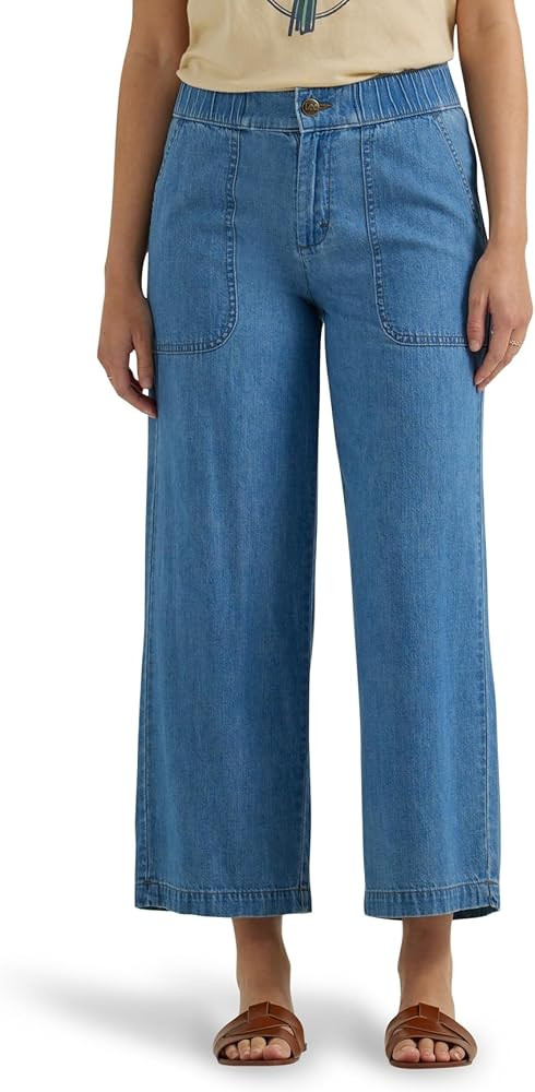 Lee Women's Ultra Lux Comfort Wide Leg Utility Crop Capri Pant | Amazon (US)