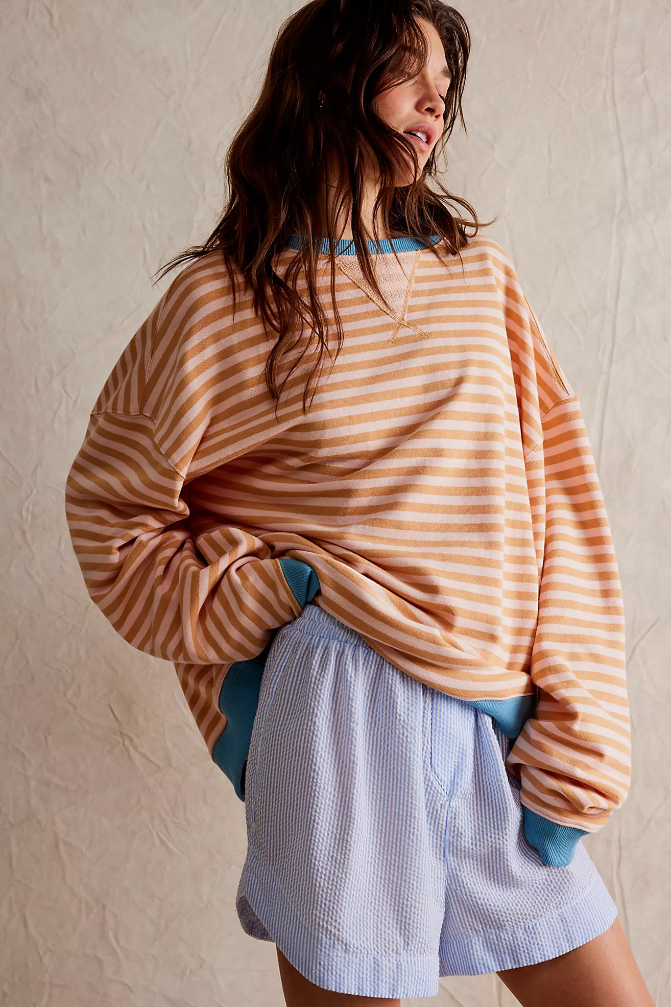 Classic Striped Oversized Crewneck | Free People (Global - UK&FR Excluded)