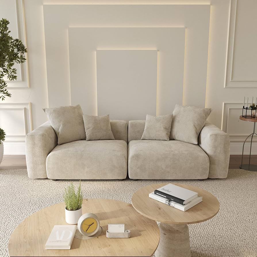 Cloud Couch - Sofá modular modular de pana de 102 pulgadas, sofá modular LoveSofa de 2 plazas, ... | Amazon (US)