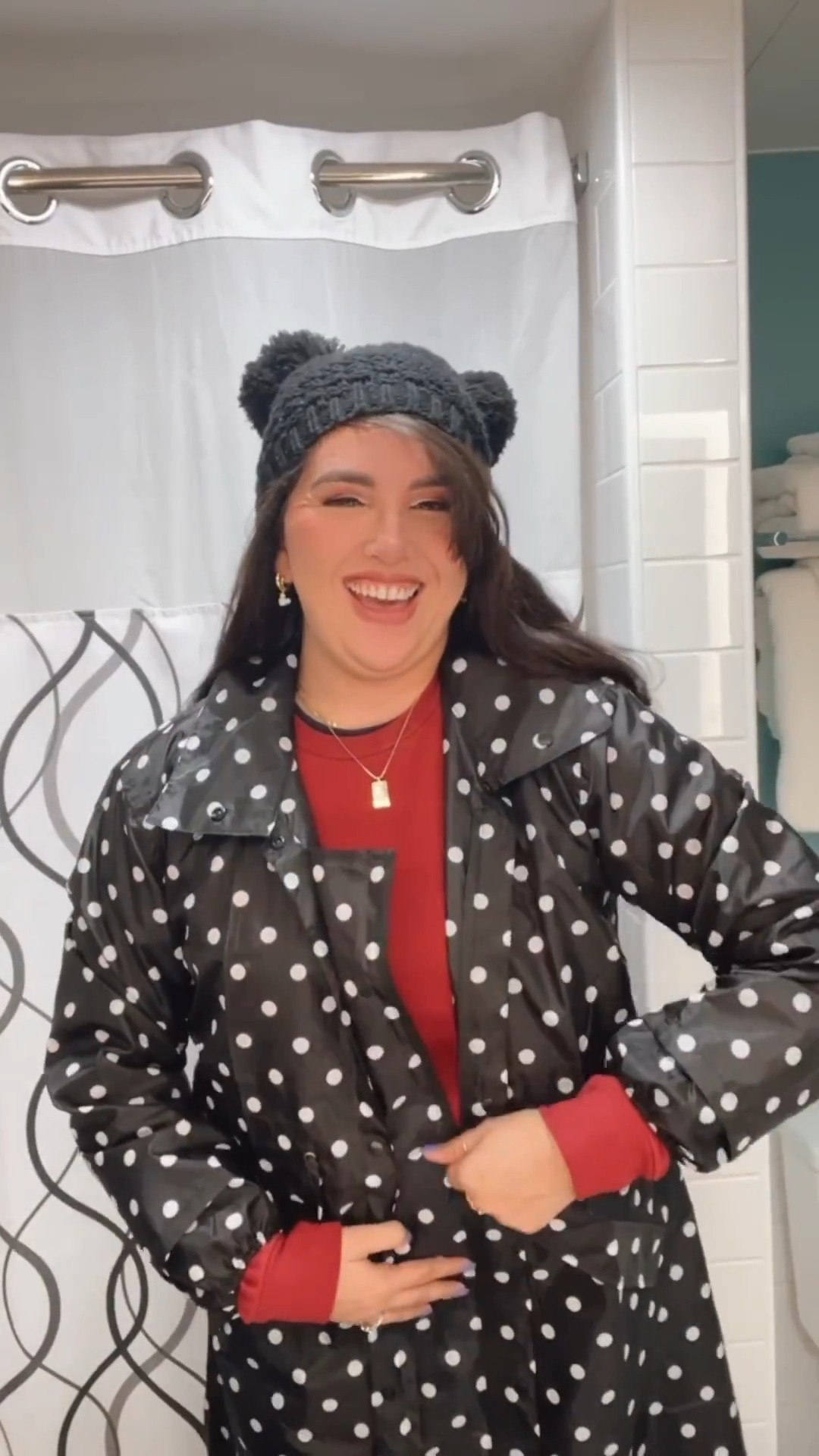 ☔️ Don’t let the weather get you down! Have some fun and if you’re traveling anywhere this holiday season where it’s rainy, this rain coat is perfect! 🤗 Especially for the tall girls like me ❤️

I specifically picked this one because it reminded me of Minnie Mouse with the polka dots. I think it’s cool that it comes in a bag that once you’re done using your rain coat you can put it in there 💁🏻‍♀️

 I’ve taken it with me to my Disney parks during the rainy days because it’s so lightweight and covers a lot which is a major plus 🌧️

The beanie has fleece covered lining which will keep your head warm 💯 I have this in a cream color too. 😍

Lmk if you need any other suggestions for seasonal outfits 🫶🏼

Cold weather outfit, rainy day Disney outfit inspo, Disney inspired beanie, Angie’s magical style 

#LTKTall #LTKSeasonal #LTKvlog