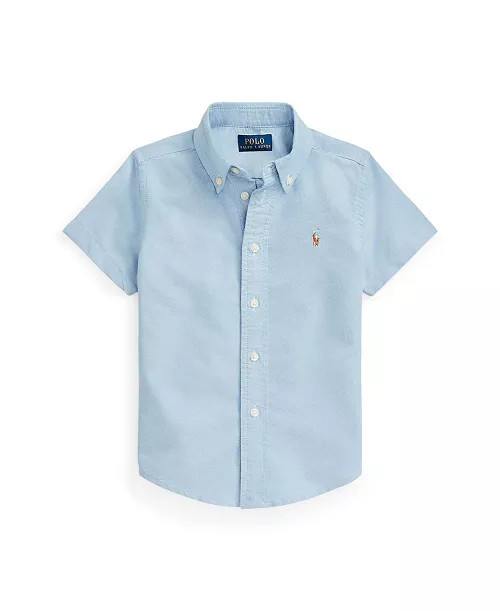 Polo Ralph Lauren Toddler and Little Boys Oxford Short-Sleeve Shirt - Macy's | Macy's
