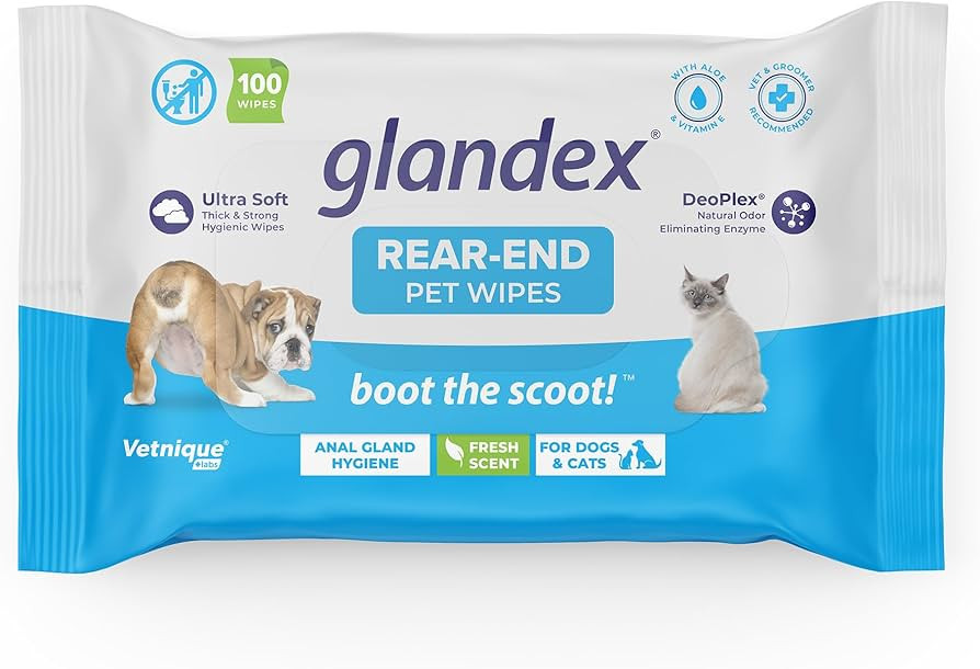 Vetnique Labs Glandex Dog Wipes for Pets Cleansing & Deodorizing Anal Gland Hygienic Dog & Cat Wi... | Amazon (US)