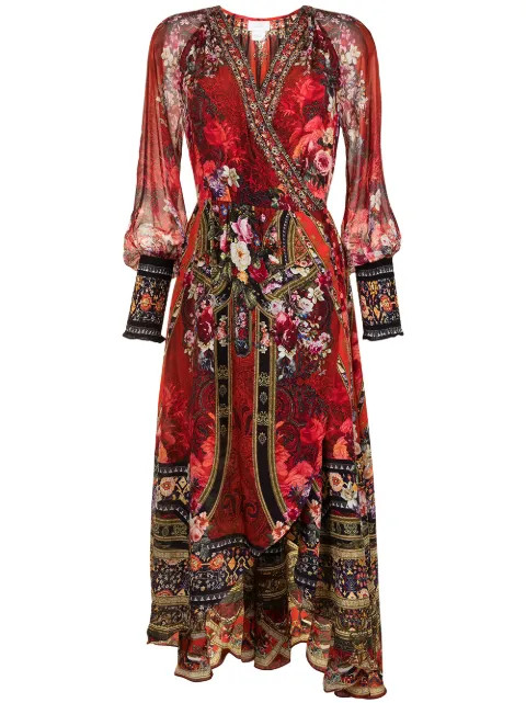 Stories Of A Station button wrap dress | Farfetch (US)