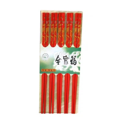 Milissa Set Of 5 Pairs Of Black Chopsticks With Dragon Painting | Wayfair North America