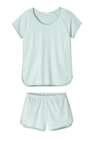 Pima Shorts Set in Parisian Green | Lake Pajamas