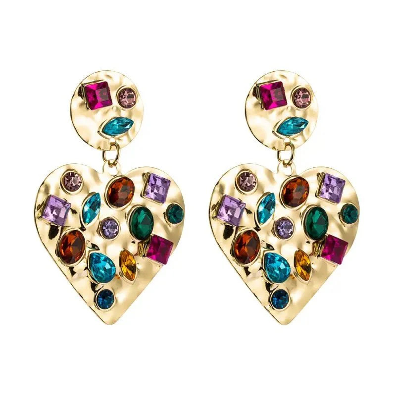 Cherie Heart Statement Earrings | LINNY CO LLC