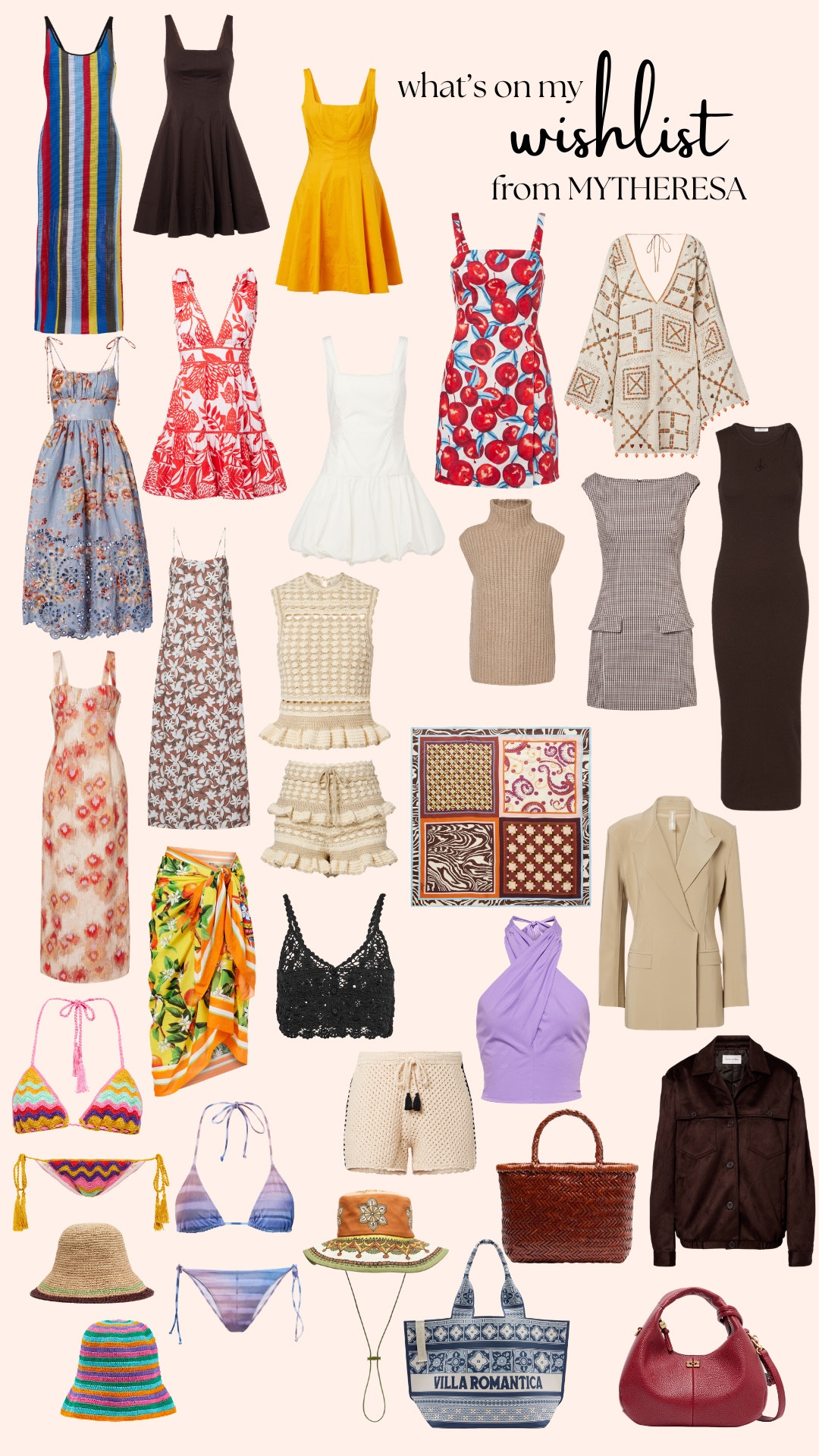 Cherry prints, crochet sets, colourful bikinis and that tote. Euro summer sorted, wishlist finally on sale. 🍒☀️

My usual sizes are AU 10 / M in clothing and 9.5–10 / 40.5–41 in shoes.

#LTKSeasonal #LTKTall #LTKTravel
