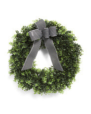24in Boxwood Wreath With Ribbon | Plants & Planters | Marshalls | Marshalls