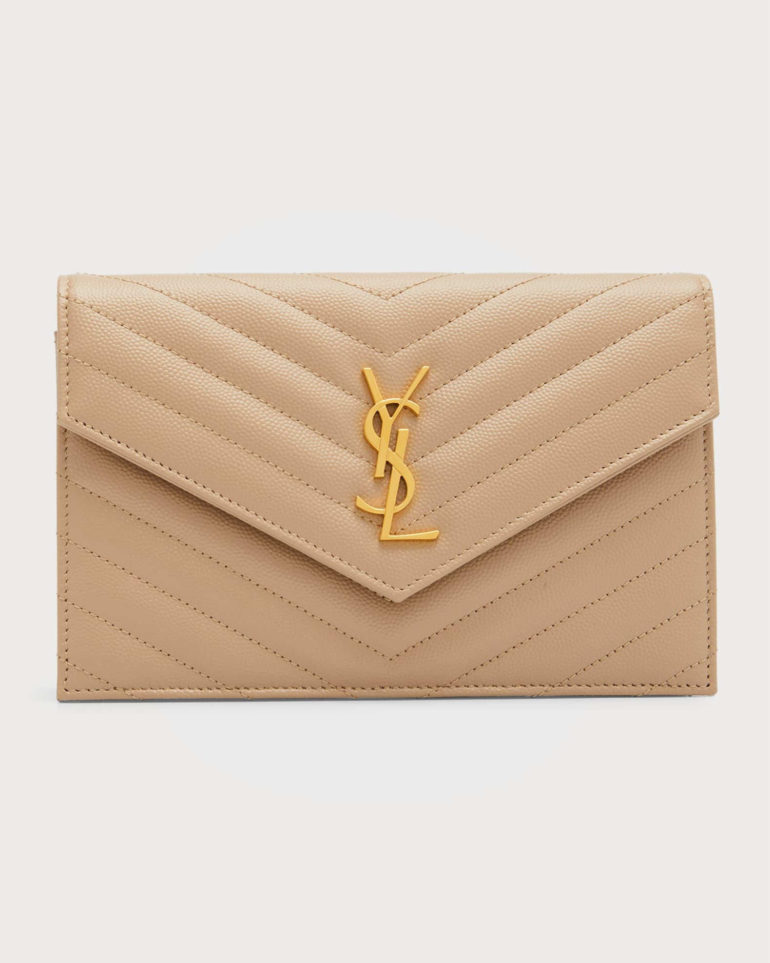 Small YSL Envelope Flap Wallet on Chain | Neiman Marcus