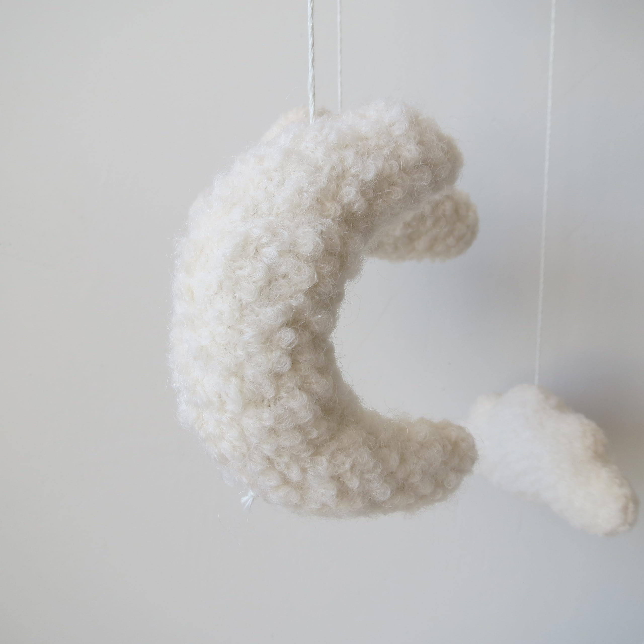 Cloud Crib Mobile Cloud Baby Mobile for Crib Neutral Boho Moon and Clouds Mobile Neutral Nursery ... | Amazon (CA)